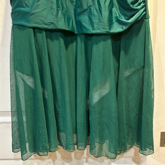 NWT! Bloomchic Green Knotted Back Mesh Insert Swim Dress One Piece Swimsuit 28 - Picture 7 of 11